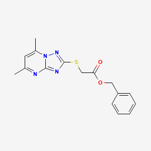 molecular formula C16H16N4O2S B5856020 benzyl [(5,7-dimethyl[1,2,4]triazolo[1,5-a]pyrimidin-2-yl)thio]acetate 