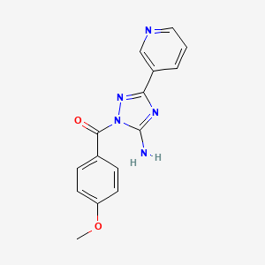molecular formula C15H13N5O2 B5856034 1-(4-methoxybenzoyl)-3-(3-pyridinyl)-1H-1,2,4-triazol-5-amine 