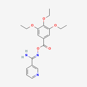 molecular formula C19H23N3O5 B5856044 N'-[(3,4,5-triethoxybenzoyl)oxy]-3-pyridinecarboximidamide 