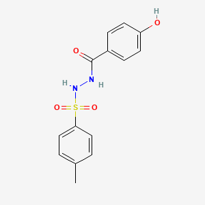 molecular formula C14H14N2O4S B5856068 4-hydroxy-N'-[(4-methylphenyl)sulfonyl]benzohydrazide 