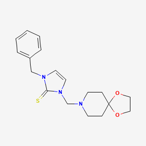 molecular formula C18H23N3O2S B5856087 1-benzyl-3-(1,4-dioxa-8-azaspiro[4.5]dec-8-ylmethyl)-1,3-dihydro-2H-imidazole-2-thione 