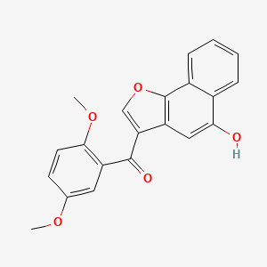 molecular formula C21H16O5 B5856114 （2,5-二甲氧基苯基）（5-羟基萘并[1,2-b]呋喃-3-基）甲苯酮 