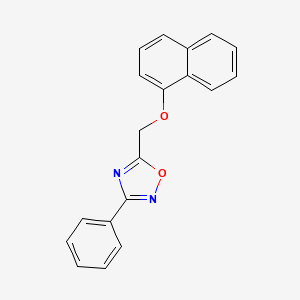 molecular formula C19H14N2O2 B5856120 5-[(1-naphthyloxy)methyl]-3-phenyl-1,2,4-oxadiazole 