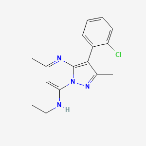 molecular formula C17H19ClN4 B5856126 3-(2-chlorophenyl)-N-isopropyl-2,5-dimethylpyrazolo[1,5-a]pyrimidin-7-amine 