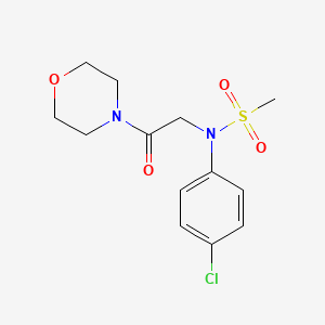 molecular formula C13H17ClN2O4S B5856134 N-(4-chlorophenyl)-N-[2-(4-morpholinyl)-2-oxoethyl]methanesulfonamide 