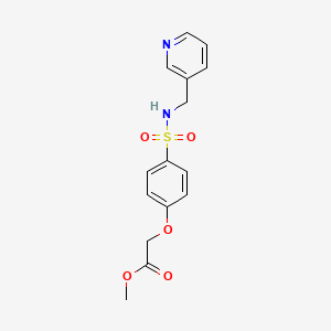 molecular formula C15H16N2O5S B5856141 methyl (4-{[(3-pyridinylmethyl)amino]sulfonyl}phenoxy)acetate 