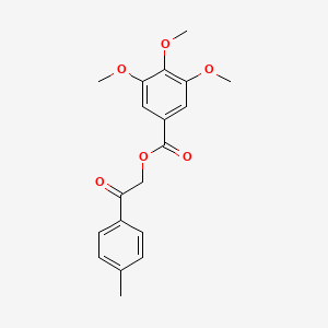 molecular formula C19H20O6 B5856144 2-(4-methylphenyl)-2-oxoethyl 3,4,5-trimethoxybenzoate 