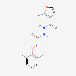 molecular formula C16H18N2O4 B5856167 N'-[(2,6-dimethylphenoxy)acetyl]-2-methyl-3-furohydrazide 
