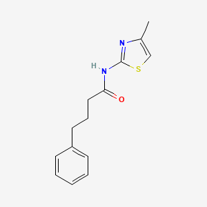 molecular formula C14H16N2OS B5856218 N-(4-methyl-1,3-thiazol-2-yl)-4-phenylbutanamide 