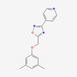 molecular formula C16H15N3O2 B5856223 4-{5-[(3,5-dimethylphenoxy)methyl]-1,2,4-oxadiazol-3-yl}pyridine 