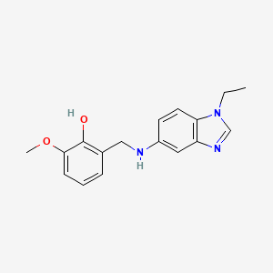 molecular formula C17H19N3O2 B5856237 2-{[(1-ethyl-1H-benzimidazol-5-yl)amino]methyl}-6-methoxyphenol 
