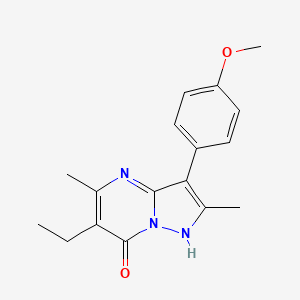molecular formula C17H19N3O2 B5856252 6-ethyl-3-(4-methoxyphenyl)-2,5-dimethylpyrazolo[1,5-a]pyrimidin-7(4H)-one 