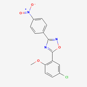 5-(5-chloro-2-methoxyphenyl)-3-(4-nitrophenyl)-1,2,4-oxadiazole