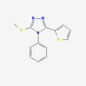 molecular formula C13H11N3S2 B5856298 3-(methylthio)-4-phenyl-5-(2-thienyl)-4H-1,2,4-triazole 