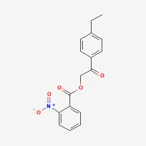 molecular formula C17H15NO5 B5856318 2-(4-ethylphenyl)-2-oxoethyl 2-nitrobenzoate 