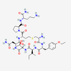 molecular formula C42H67N11O11S B585632 9-Des-gly-2-tyr(oet)-4-thr-8-orn-oxytocin CAS No. 151272-15-0