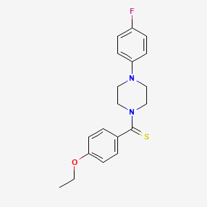 molecular formula C19H21FN2OS B5856331 1-[(4-ethoxyphenyl)carbonothioyl]-4-(4-fluorophenyl)piperazine 