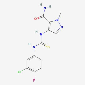 4-({[(3-chloro-4-fluorophenyl)amino]carbonothioyl}amino)-1-methyl-1H-pyrazole-5-carboxamide