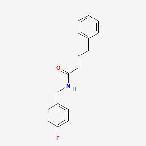 molecular formula C17H18FNO B5856344 N-(4-fluorobenzyl)-4-phenylbutanamide 