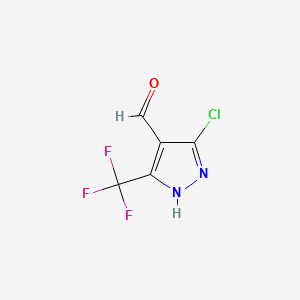 3-Chloro-5-(trifluoromethyl)-1H-pyrazole-4-carbaldehyde