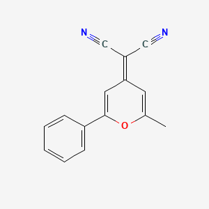 molecular formula C15H10N2O B5856379 (2-甲基-6-苯基-4H-吡喃-4-亚基)丙二腈 