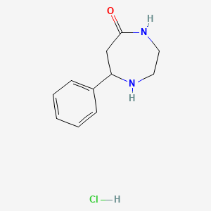 molecular formula C11H15ClN2O B585640 7-Phenyl-1,4-diazepan-5-one Hydrochloride CAS No. 94215-90-4
