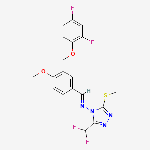 3-(difluoromethyl)-N-{3-[(2,4-difluorophenoxy)methyl]-4-methoxybenzylidene}-5-(methylthio)-4H-1,2,4-triazol-4-amine
