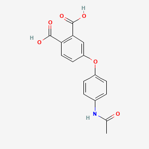 molecular formula C16H13NO6 B5856426 4-[4-(acetylamino)phenoxy]phthalic acid 