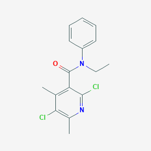 molecular formula C16H16Cl2N2O B5856436 2,5-dichloro-N-ethyl-4,6-dimethyl-N-phenylnicotinamide 