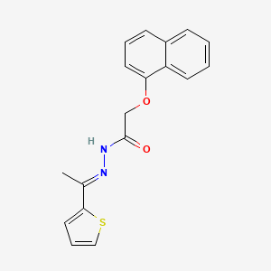 molecular formula C18H16N2O2S B5856450 2-(1-naphthyloxy)-N'-[1-(2-thienyl)ethylidene]acetohydrazide 