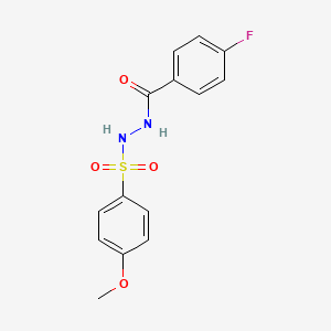 4-fluoro-N'-[(4-methoxyphenyl)sulfonyl]benzohydrazide