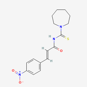 molecular formula C16H19N3O3S B5856457 N-(1-azepanylcarbonothioyl)-3-(4-nitrophenyl)acrylamide 