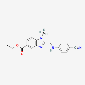 molecular formula C19H18N4O2 B585651 2-[[(4-Cyanophenyl)amino]methyl]-1-methyl-1H-benzimidazole-5-carboxylic-d3 Acid Ethyl Ester CAS No. 1346601-47-5