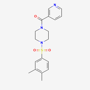 molecular formula C18H21N3O3S B5856511 1-[(3,4-dimethylphenyl)sulfonyl]-4-(3-pyridinylcarbonyl)piperazine 