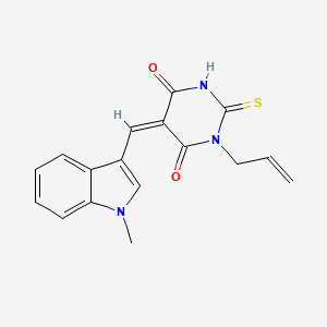 molecular formula C17H15N3O2S B5856515 1-allyl-5-[(1-methyl-1H-indol-3-yl)methylene]-2-thioxodihydro-4,6(1H,5H)-pyrimidinedione 