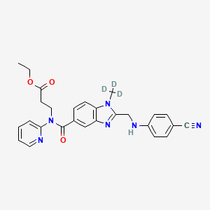 B585652 Deacetamidine Cyano Dabigatran-d3 Ethyl Ester CAS No. 1346597-93-0