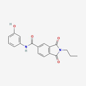 molecular formula C18H16N2O4 B5856527 N-(3-hydroxyphenyl)-1,3-dioxo-2-propyl-5-isoindolinecarboxamide 