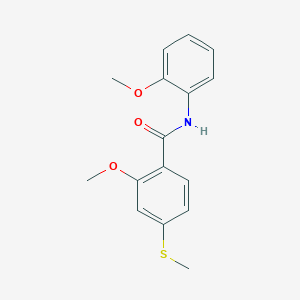 molecular formula C16H17NO3S B5856528 2-methoxy-N-(2-methoxyphenyl)-4-(methylthio)benzamide 