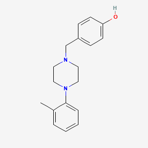molecular formula C18H22N2O B5856533 4-{[4-(2-methylphenyl)-1-piperazinyl]methyl}phenol 