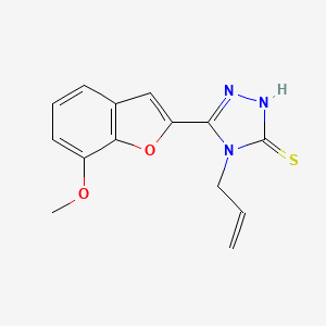 molecular formula C14H13N3O2S B5856538 4-allyl-5-(7-methoxy-1-benzofuran-2-yl)-4H-1,2,4-triazole-3-thiol 