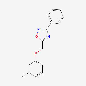 5-[(3-methylphenoxy)methyl]-3-phenyl-1,2,4-oxadiazole
