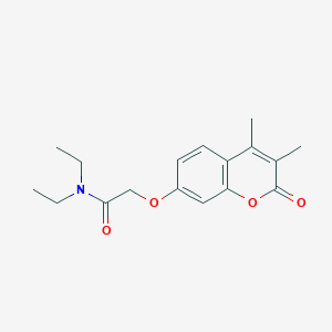 molecular formula C17H21NO4 B5856565 2-[(3,4-dimethyl-2-oxo-2H-chromen-7-yl)oxy]-N,N-diethylacetamide 