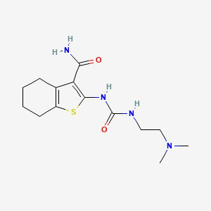 molecular formula C14H22N4O2S B5856582 2-[({[2-(dimethylamino)ethyl]amino}carbonyl)amino]-4,5,6,7-tetrahydro-1-benzothiophene-3-carboxamide 