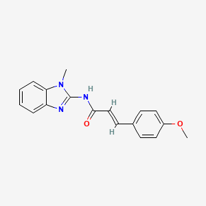 molecular formula C18H17N3O2 B5856587 3-(4-methoxyphenyl)-N-(1-methyl-1H-benzimidazol-2-yl)acrylamide 