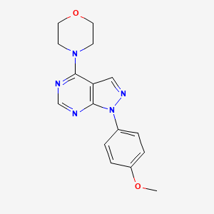 molecular formula C16H17N5O2 B5856603 1-(4-methoxyphenyl)-4-(4-morpholinyl)-1H-pyrazolo[3,4-d]pyrimidine 