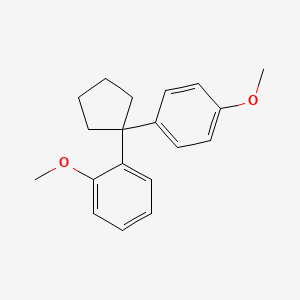molecular formula C19H22O2 B5856605 1-methoxy-2-[1-(4-methoxyphenyl)cyclopentyl]benzene 