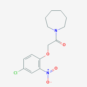 molecular formula C14H17ClN2O4 B5856619 1-[(4-chloro-2-nitrophenoxy)acetyl]azepane 