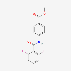 molecular formula C15H11F2NO3 B5856621 methyl 4-[(2,6-difluorobenzoyl)amino]benzoate 