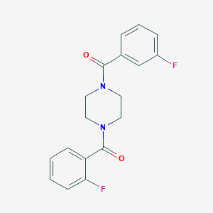 molecular formula C18H16F2N2O2 B5856630 1-(2-fluorobenzoyl)-4-(3-fluorobenzoyl)piperazine 