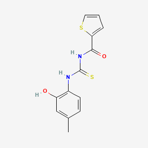 molecular formula C13H12N2O2S2 B5856636 N-{[(2-hydroxy-4-methylphenyl)amino]carbonothioyl}-2-thiophenecarboxamide 